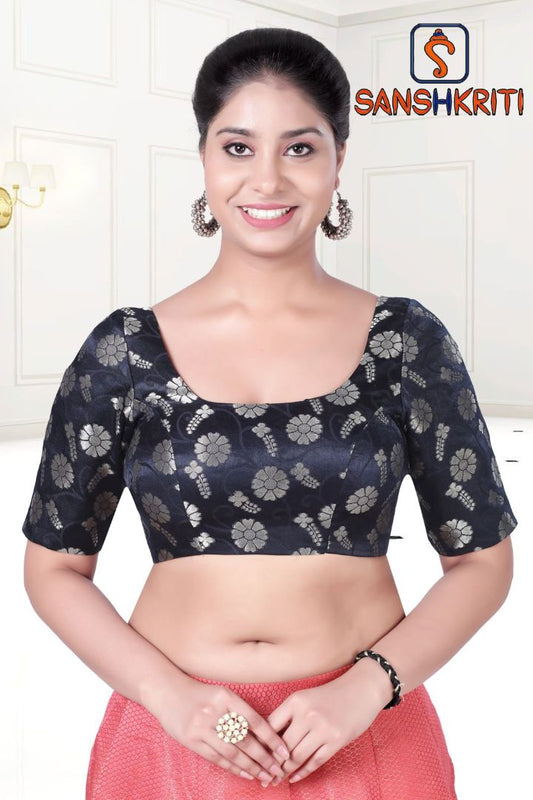 Printed Black Blouse